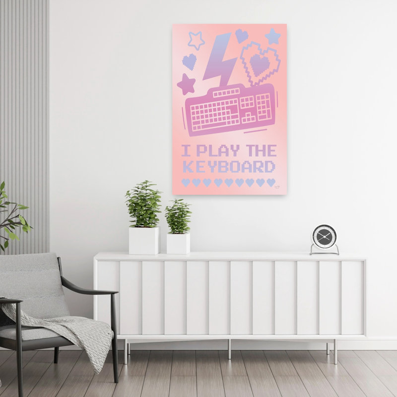 «I Play The clavier», art contemporain abstrait, H 36 po x l 24 po