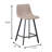 Latitude Run Modern Faux Leather Bar & Counter Stool – Armless PU Seat with Footrest, Iron Legs – Side Chair for Kitchen Island, Home Bar, Pub, Cafe, Dining Room-1051269460