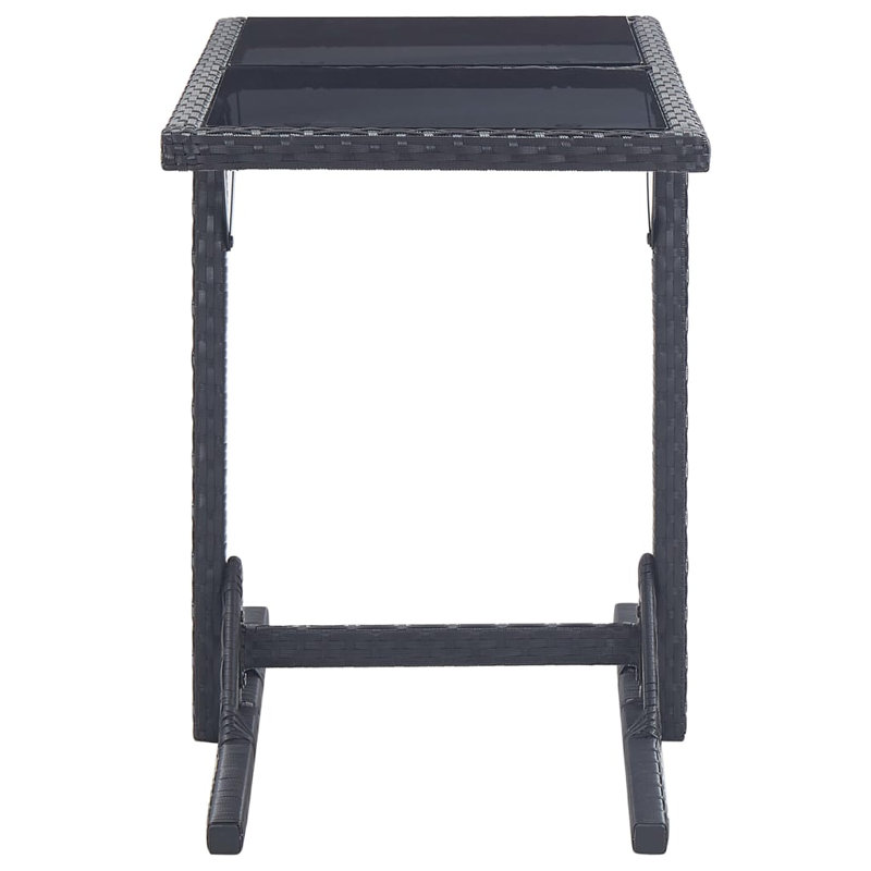 Ensemble bistro rectangulaire pour 2 personnes, Gris, Noir