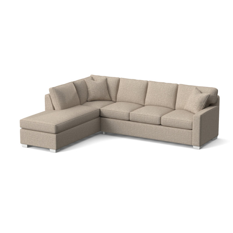 Frye Sofa and Chaise, Left Hand Facing, Frost White, Eggshell Crypton Performance; 0884-93