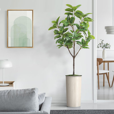 Arbre artificiel avec pot à fleurs en forme de faux drapeau Magnolia (pot en pot et arbre)