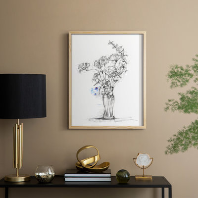 Wild Bouquet Study I Framed Print - Solid Wood