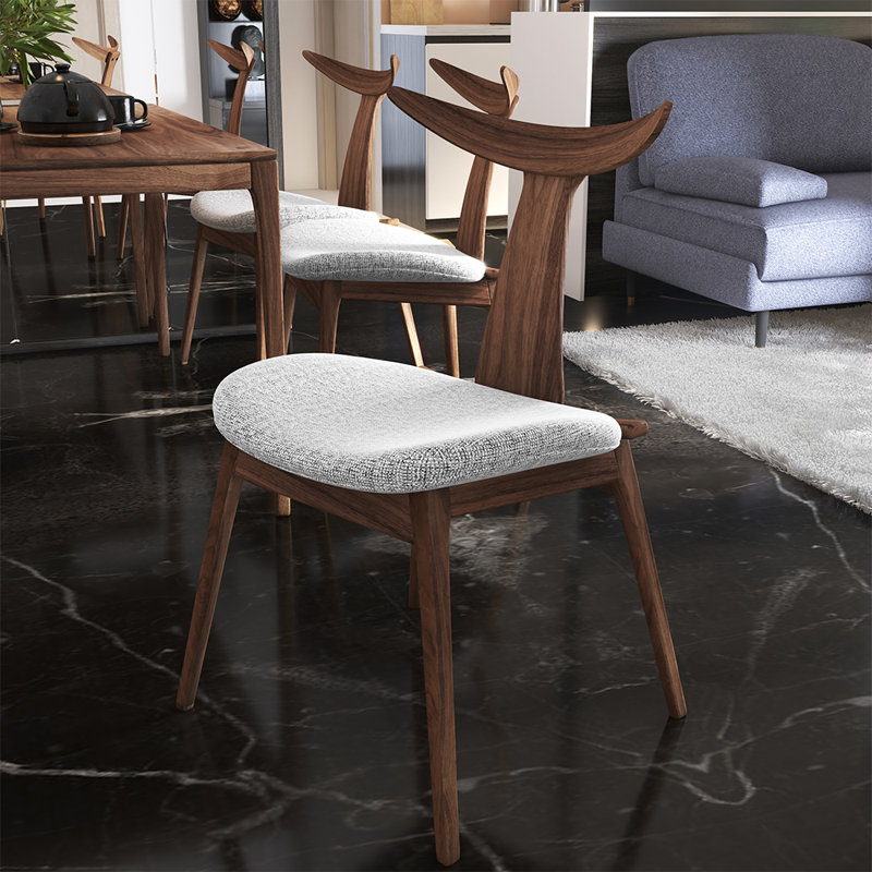 Volente 46cm H Fabric Upholstered Slat Back Side Chair