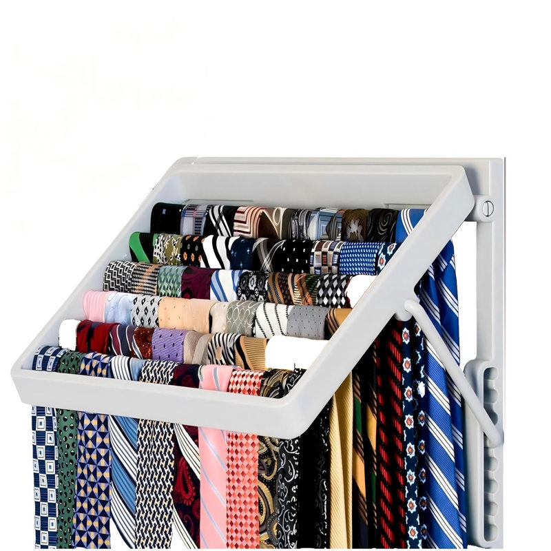 Rangement pour cravates et foulards, gris