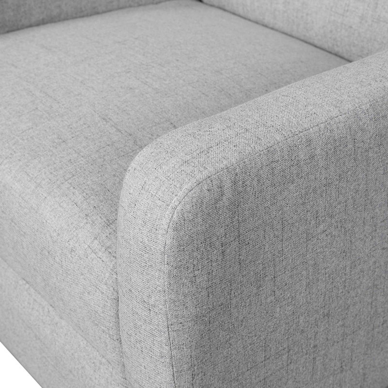 Fauteuil d'appoint rembourré, Gris clair