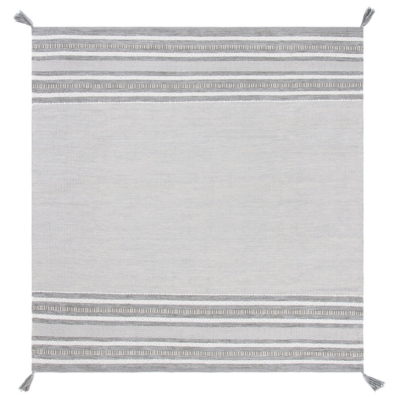 Zoltán Hand Woven Cotton Rug, Square 6'