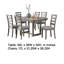 Ensemble de table de salle à manger 7 pièces Lais avec 6 chaises échelle Lais, gris rustique