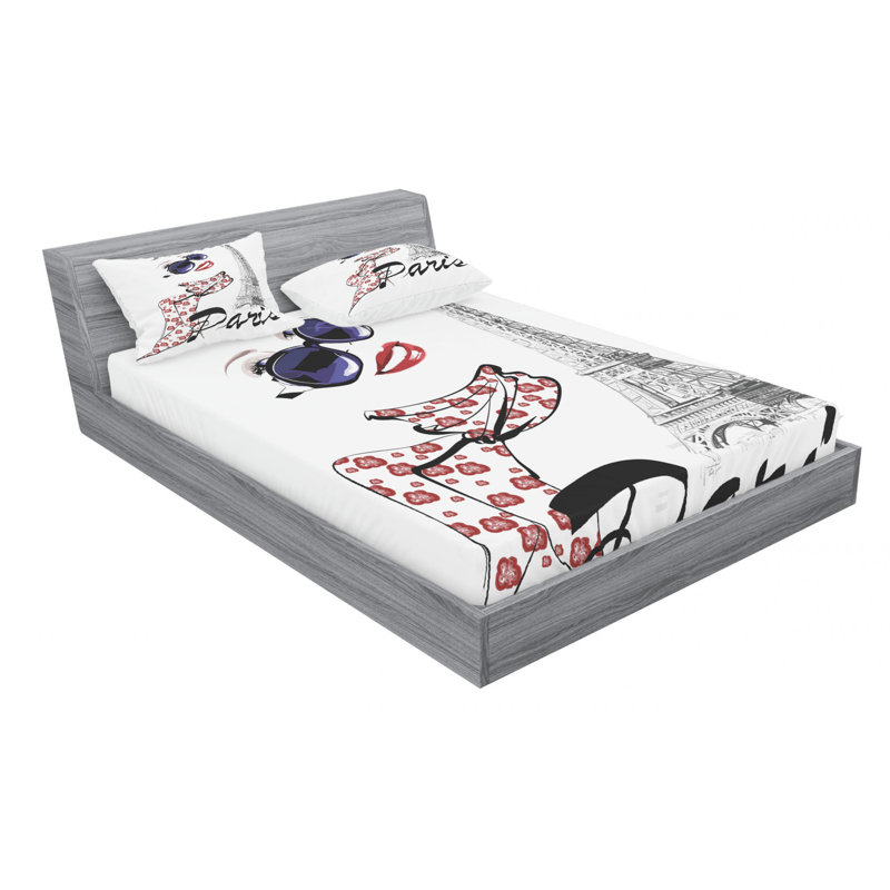 Microfiber Sheet Set, Full/Double Sheet Set with Fitted Sheet
