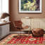 Tapis rouge foncé Finest Ghazni 6 pi 4 po x 8 pi 11 po