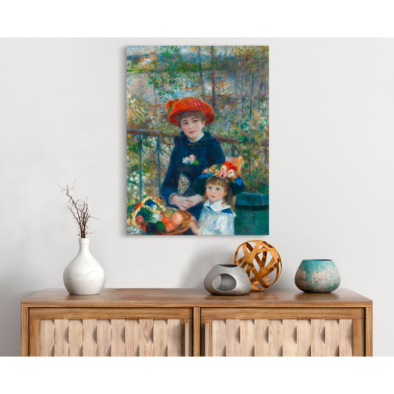 Two Sisters (On The Terrace) by Pierre-Auguste Renoir - Wrapped Canvas Painting, 80cm H x 60cm W x 4cm D