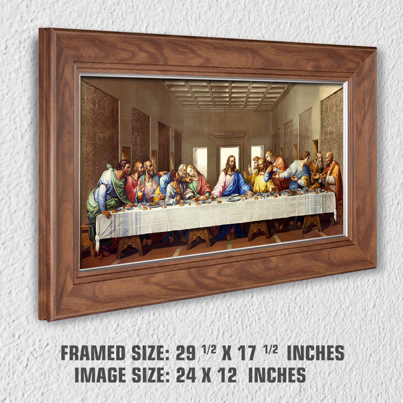 «The Last Supper» par Leonardo Da Vinci, reproductions d'art classiques du monde, estampe numérique encadrée pour décoration intérieure