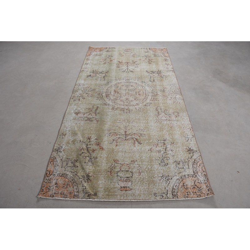 Tapis élégant en laine, patchwork traditionnel 1,5 x 3,0 pi