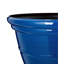 Ensemble de 2 pots à fleurs ronds en céramique artificielle bleu cobalt 15,5 "-995547849-995547891