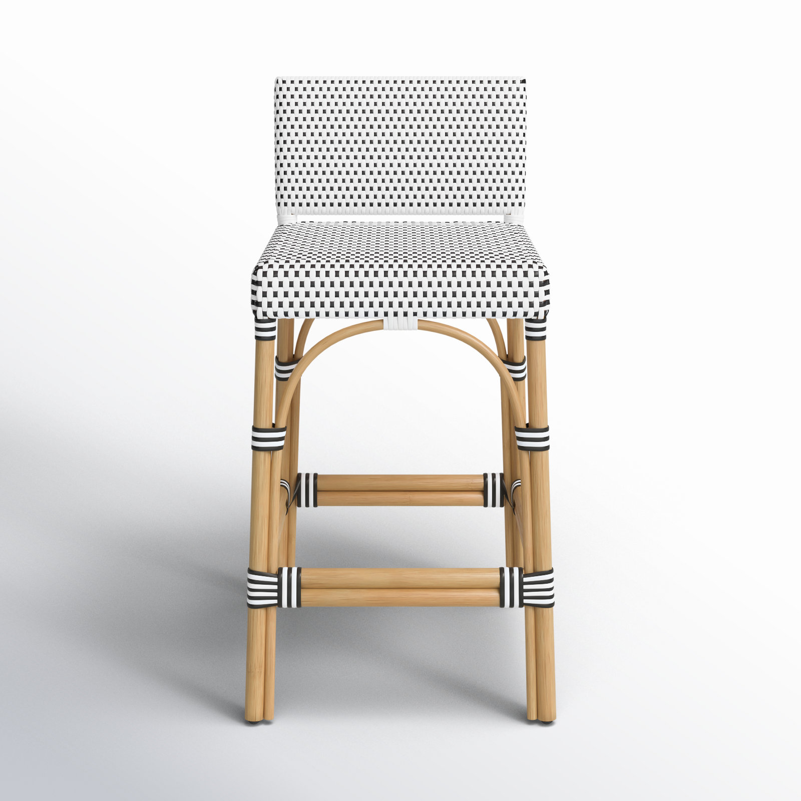 Estella Counter Stool, White/Black Dot, Counter Stool (24" Seat Heigh)t