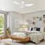 36"  3 - Blade LED Smart Flush Mount Ceiling Fan with Remote Control and Light Kit Included