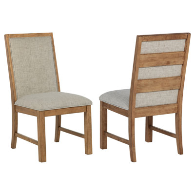 Survista Natural Brown Upholstered Dining Side Chair (Set Of 2)