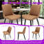Ensemble de 2 chaises de salle à manger en similicuir avec coussins épais avec pieds en métal robustes et chaises d'appoint sans accoudoirs-123167658