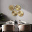 4 pièces d'art mural en métal 12 pouces Sunburst suspendus, décorations d'art en métal, décorations murales pour la maison, salon, bureau, cadeau de Noël (or)