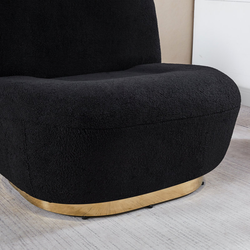 Chaise de bar pivotante, chaise de salon, chaise de chambre à coucher avec dossier ergonomique incurvé , Velours noir