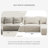 Oversized Comfort Modular Upholstered Boneless Sofa , With Pillows-606498358