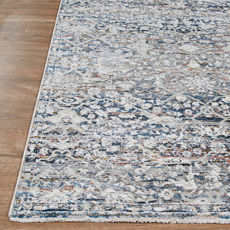 Tapis beige à motif floral Versus, Forme Rectangle : 3 pi 9 po x 5 pi 4 po