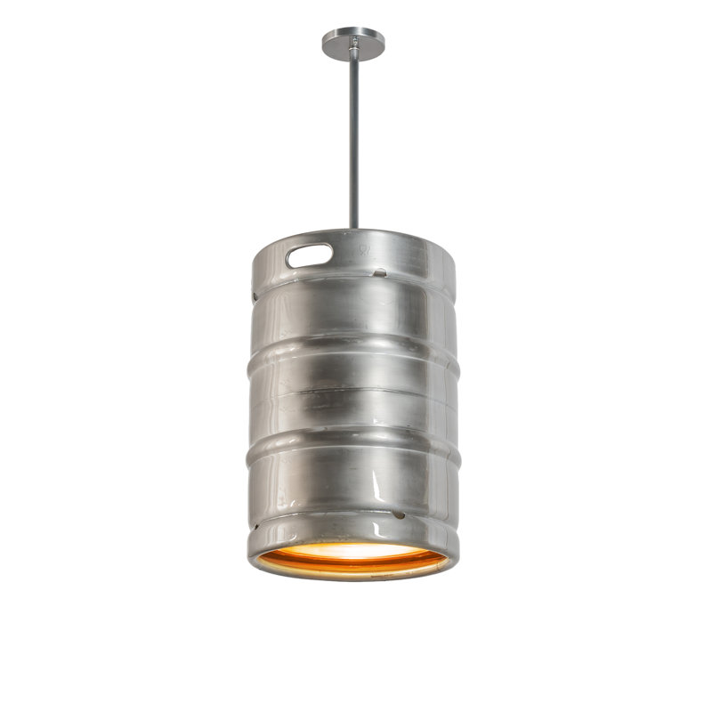 1 - Light Stainless Steel Cylinder Pendant