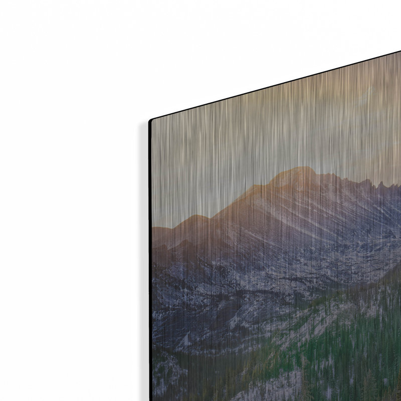 «Longs Peak» par Rick Berk, art mural en métal, H 24 po x l 36 po