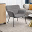 Chaise d'appoint moderne - rembourrage moelleux avec accoudoirs évasés et base en métal-881894813
