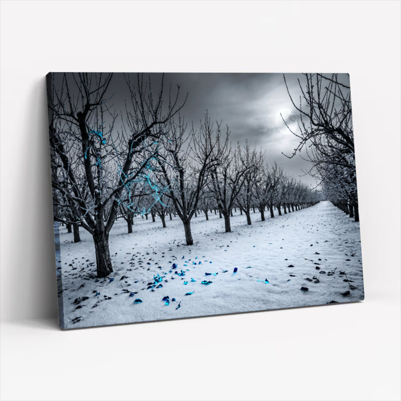 «Snowy Trees», reproduction d'art sur toile, ensemble de 1, Wrapped Canvas, H 12 po x l 18 po