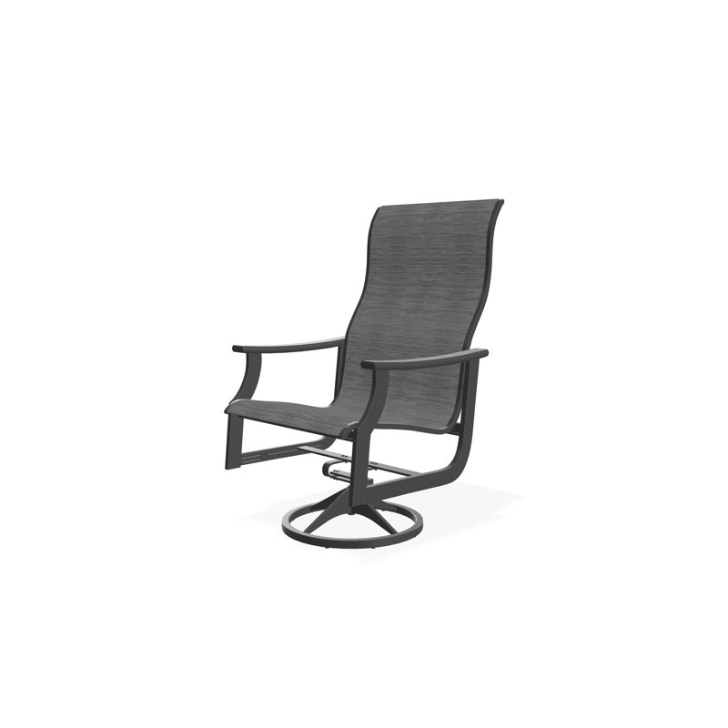 St. Catherine Polymer Outdoor Lounge Chair, Graphite, Destiny Steel
