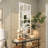 Wood Window Pane Inspired White Wall Mirror