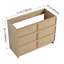 Meuble-lavabo autoportant 42 po et 2 portes d'armoire à fermeture en douceur, contreplaqué, chêne Dune (KD-PACKING)-1269445846