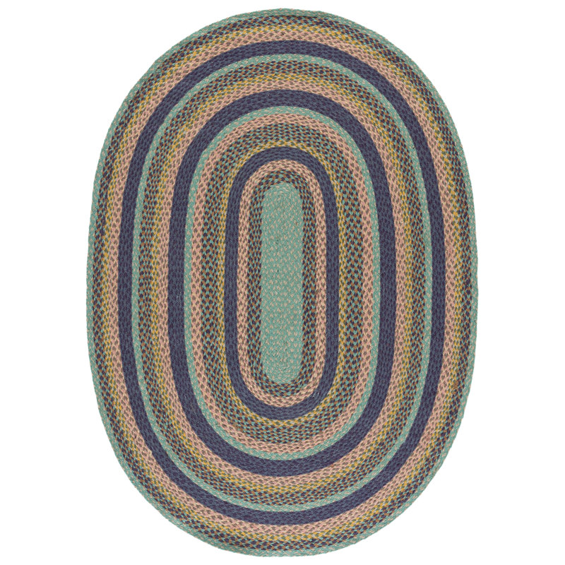 Etrella Hand Woven Jute Rug, Oval 5' x 7'