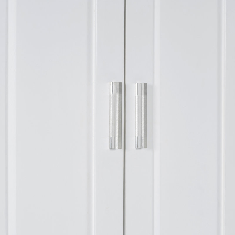 Large Storage Space Tilt-Out Laundry Hamper and Upper Storage Cabinet