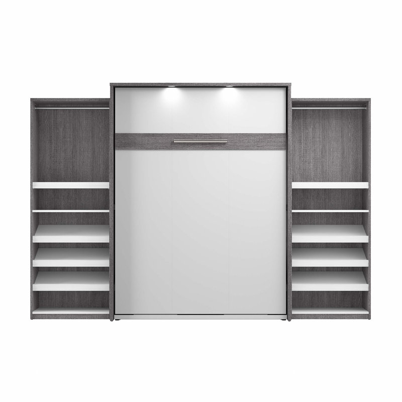 Osterman Murphy Bed, Queen, Bark Gray