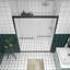 Porte de douche coulissante double en aluminium