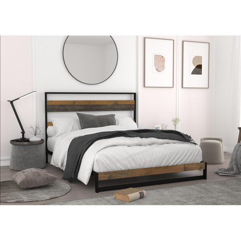 Michon Metal Platform Bed, Twin