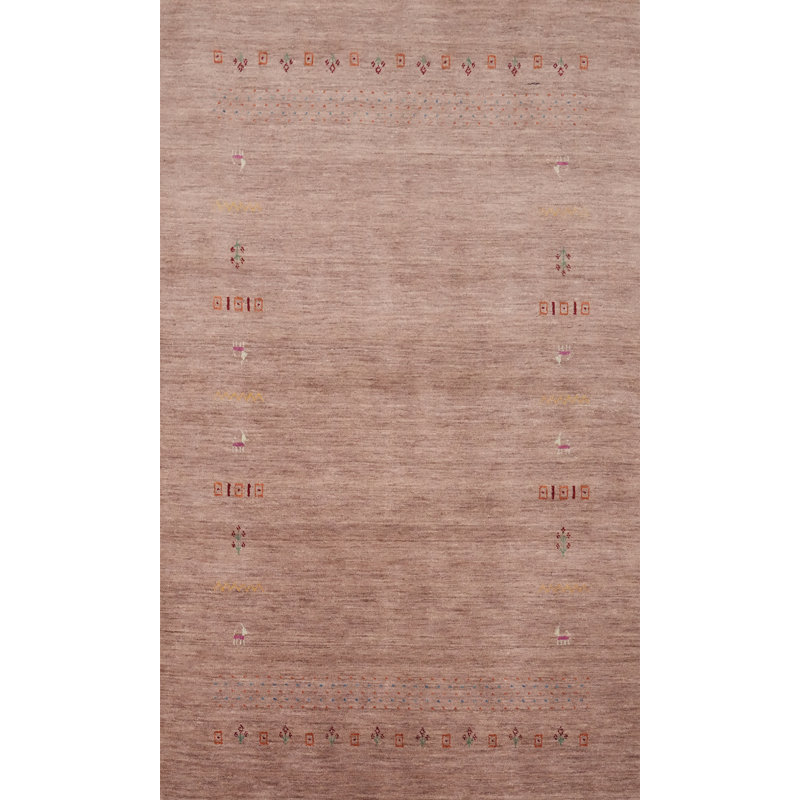 Tapis tribal fabriqué à la main de style Gabbeh 5 x 8