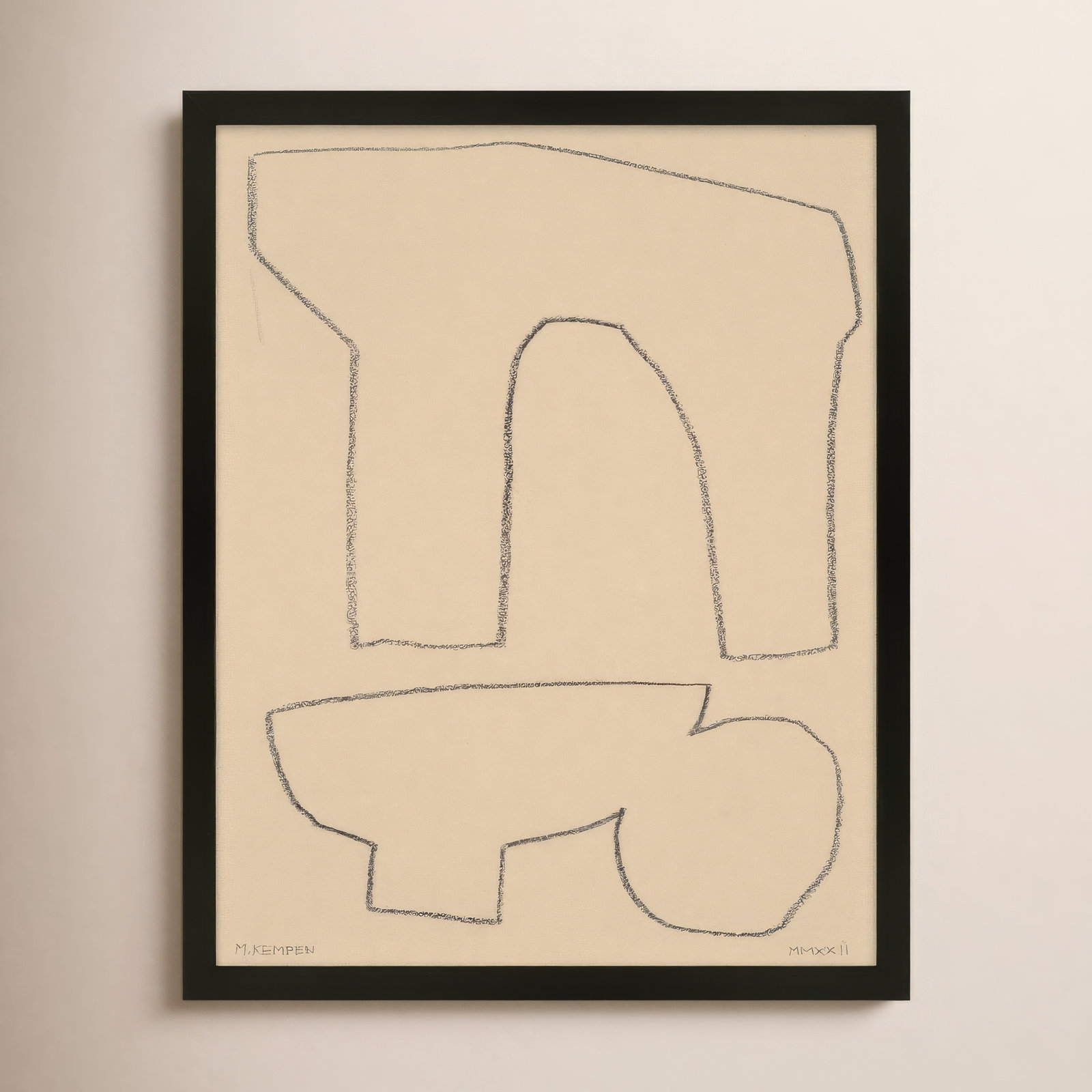 Outlines 2 by Michael Kempen, Black Framed, 16" W x 20" H