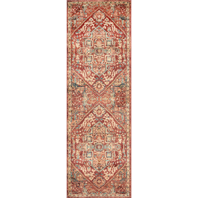 Tapis de zone rouille oriental Penticton, Tapis de couloir 2 pi 8 po x 8 pi