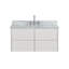   Ensemble de meuble-lavabo mural ovale simple 43 po avec comptoir en marbre de Carrare blanc de 1,5 po Ensuko-1084644066-1084644068
