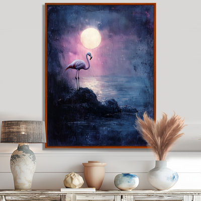 Colisa Flamingo In The Moonlight I - Flamingo Wall Art