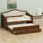 Versatile Sofa Bed Featuring Tufted Backrest, Trundle, and Built-In Storage-329959595