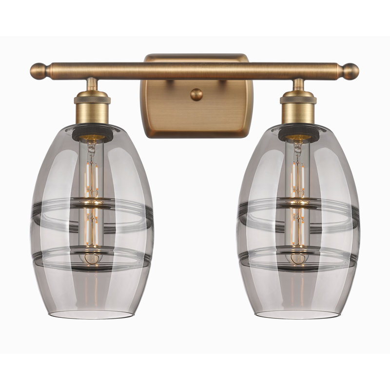 Bettylou 2 - Light Dimmable Vanity Light, Light Smoke, Brushed Brass