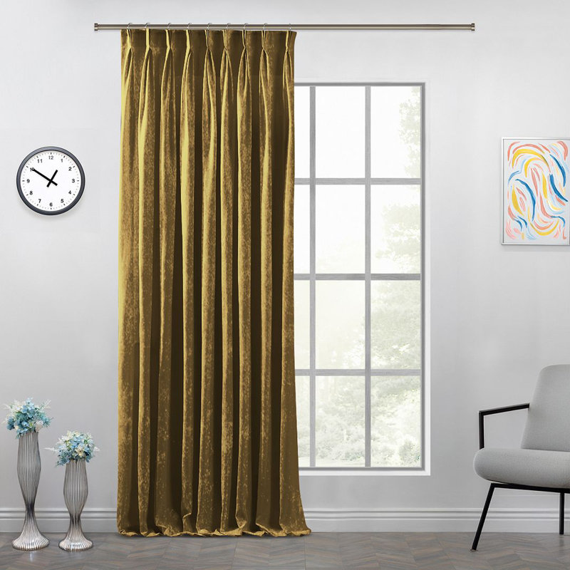 Room Darkening Single Curtain Panel, Fawn, 130cm Width x 265cm Drop