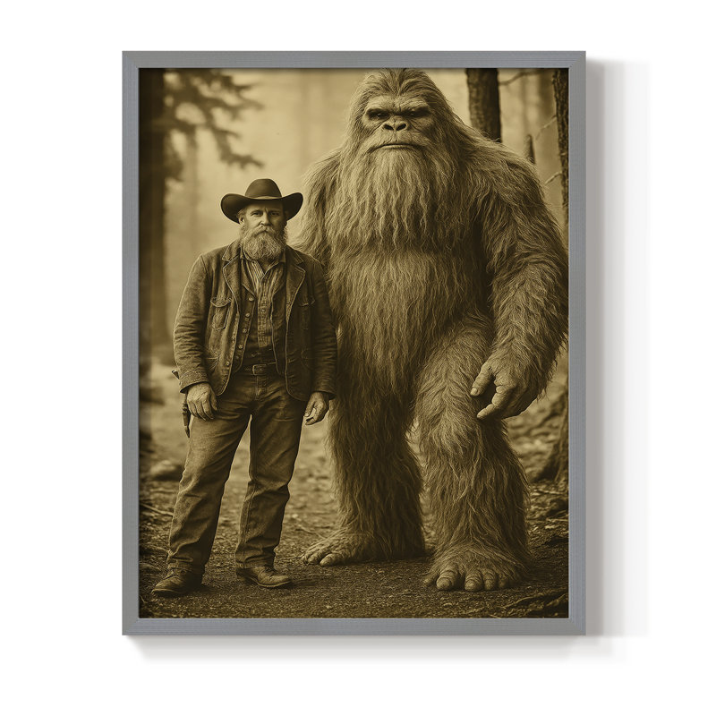 Reproduction encadrée Animal XL - prêt à être accroché, Gris, H 29 po x l 23 po