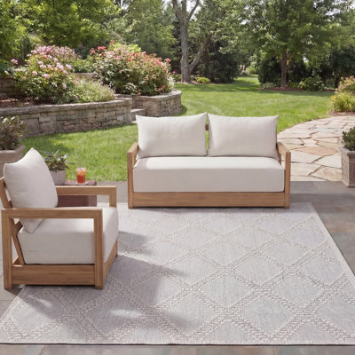 Tapis intérieur / extérieur gris / gris clair Amber-Jayne