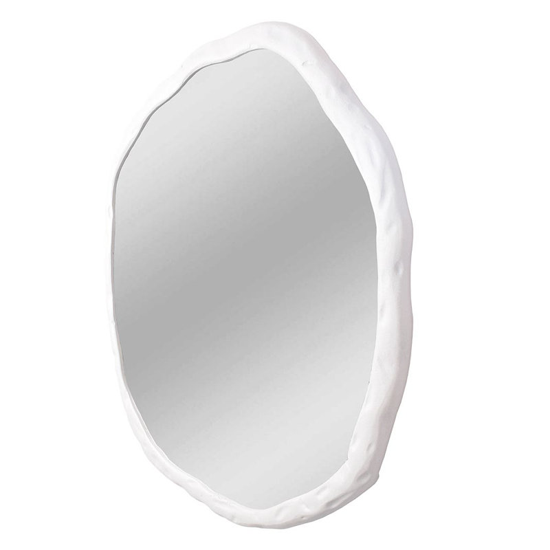 Miroir d'appoint Nola, 24 po x 24 po, Blanc