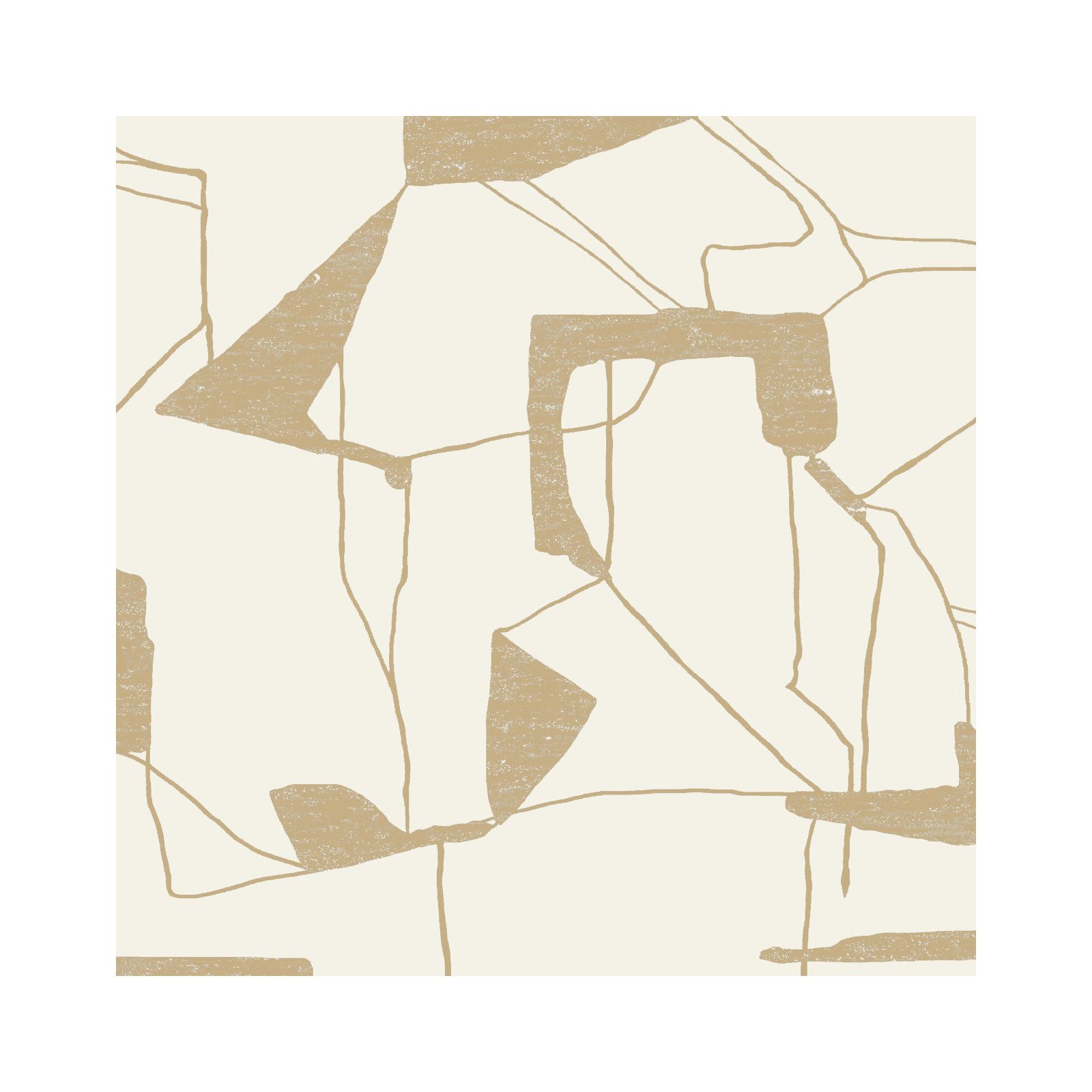 Alza Abstract Roll, Cream/Gold
