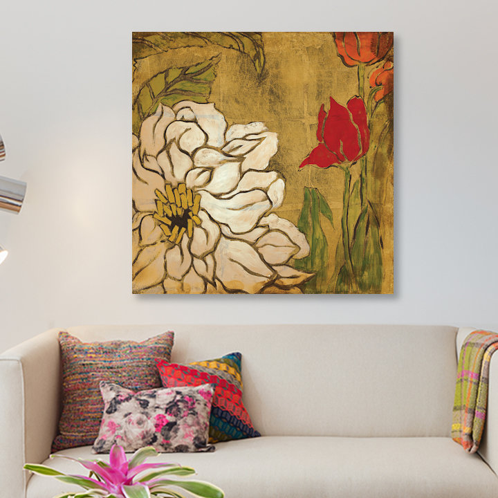 « golden day iii », reproduction sur toile, H 26 po x l 26 po x P 1,5 po, Toile tendue, Pas de tapis